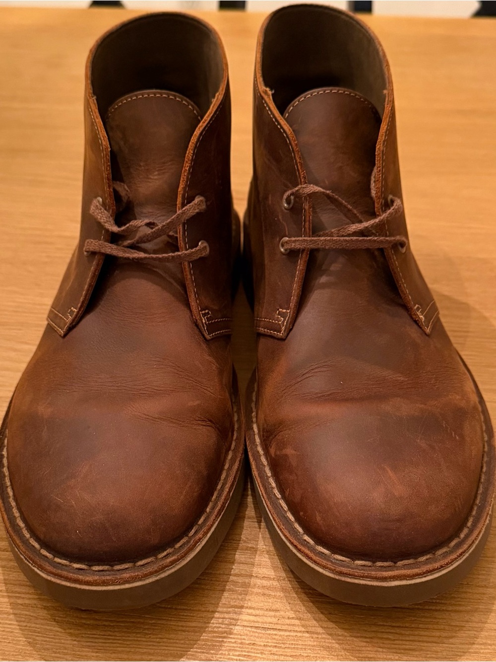 Clarks Brown Leather Chukka Boots - Casual Lace-Up
